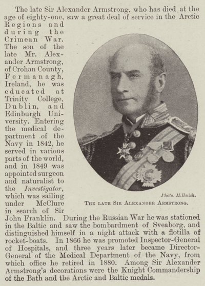 Den bortgångne Sir Alexander Armstrong av English Photographer
