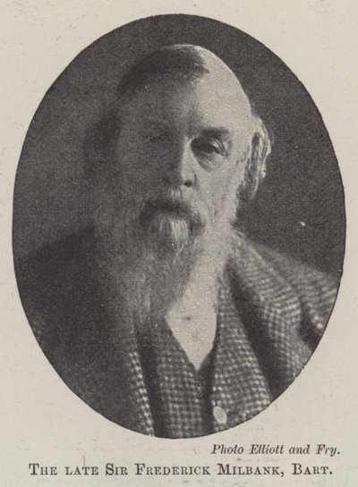 Den framlidne Sir Frederick Milbank, Baronet av English Photographer