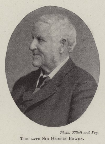 Den bortgångne Sir George Bowen av English Photographer
