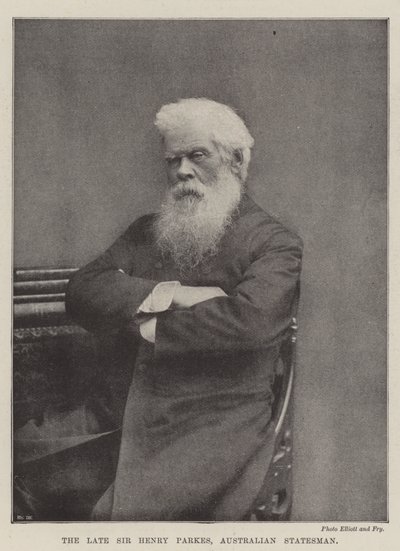 Den bortgångne Sir Henry Parkes, australisk statsman av English Photographer