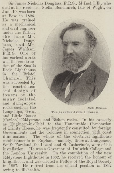 Den bortgångne Sir James Douglass av English Photographer