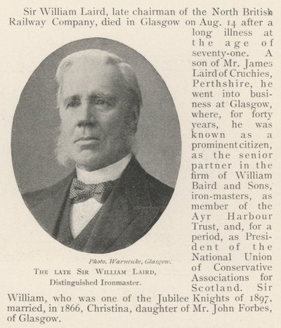 Den framlidne Sir William Laird, Distinguished Ironmaster av English Photographer