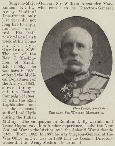 Den bortgångne Sir William Mackinnon av English Photographer