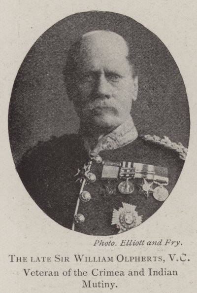 Den avlidne Sir William Olpherts, VC, veteran från Krim och indianmyteri av English Photographer