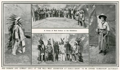 Invigningen av Golden West-utställningen på Earls Court: Röda indianer och cowboytjejer av English Photographer