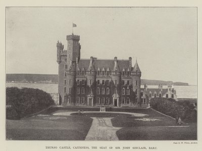 Thurso Castle, Caithness, säte för Sir John Sinclair, Baronet av English Photographer