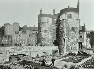 Tower of London, Tower Hill: beauchamp och Byward Towers, 1895 av English Photographer