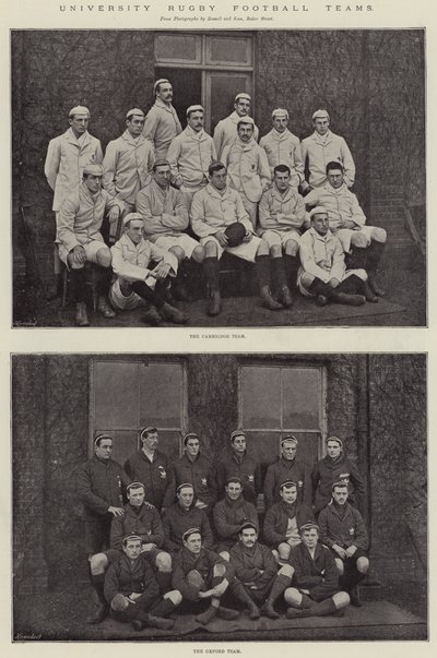 University Rugby fotbollslag av English Photographer