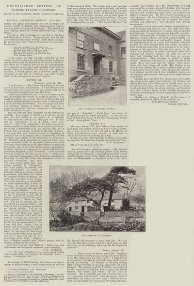 Opublicerade brev från Samuel Taylor Coleridge av English Photographer