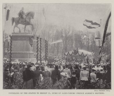 Avtäckning av statyn för Ernest II, hertig av Saxe-Coburg (Prince Alberts Brother) av English Photographer