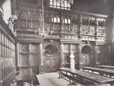 Utsikt över Middle Temple Halls interiör, London, 1885 av English Photographer