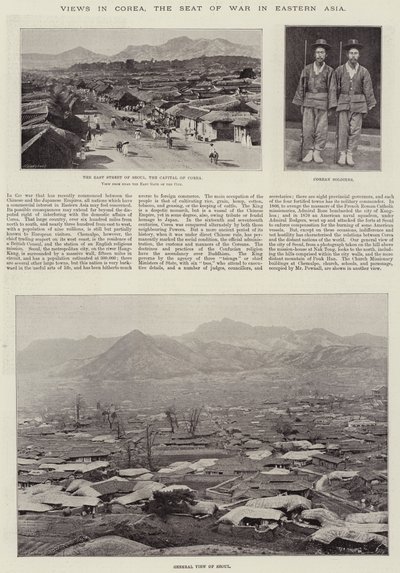 Utsikt i Corea, krigets säte i östra Asien av English Photographer
