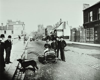 Wandsworth High Street: tittar västerut, 1890 av English Photographer
