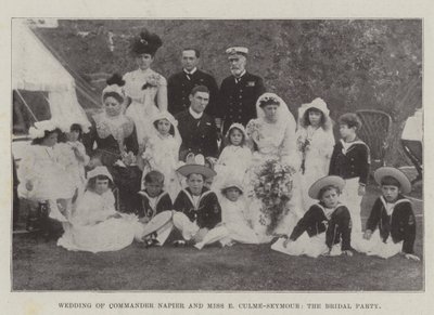 Bröllop av befälhavare Napier och Miss E Culme-Seymour, Bröllopsfesten av English Photographer