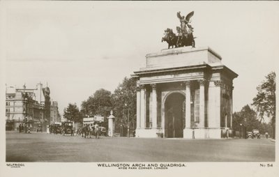 Wellington Arch och Quadriga, Hyde Park Corner av English Photographer