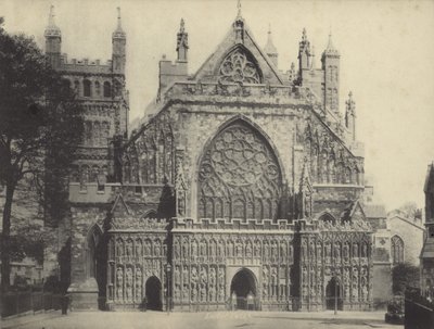 Västra framsidan av Exeter Cathedral, Devon av English Photographer