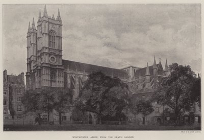 Westminster Abbey, från Deans Garden av English Photographer