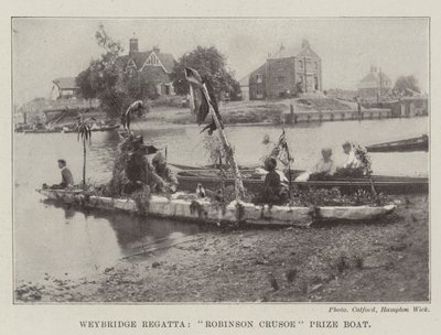 Weybridge Regatta, Robinson Crusoe Prize Boat av English Photographer
