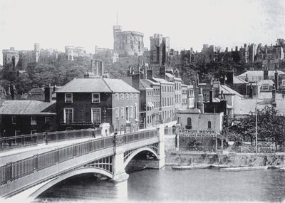 Windsor Castle från Bridge (s/v foto) av English Photographer