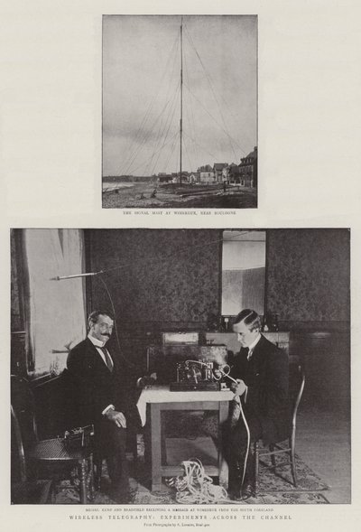 Trådlös telegrafi, experiment över kanalen av English Photographer