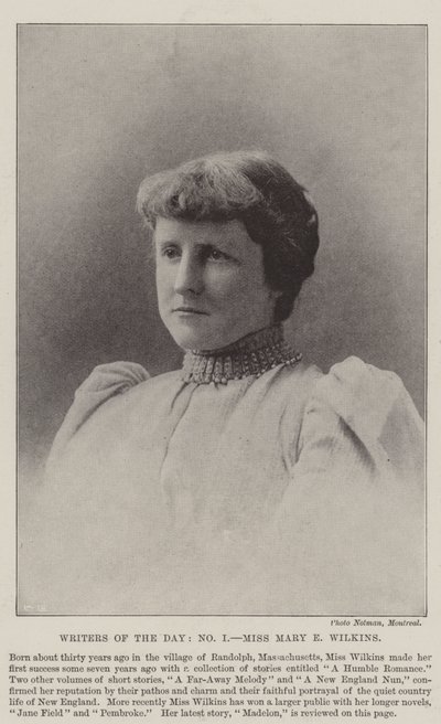 Dagens författare, Miss Mary E Wilkins av English Photographer
