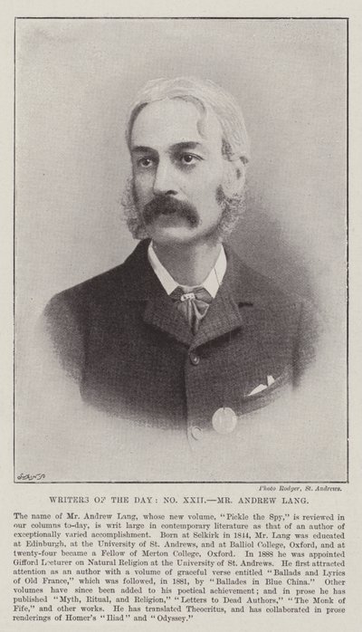 Dagens författare, Andrew Lang av English Photographer