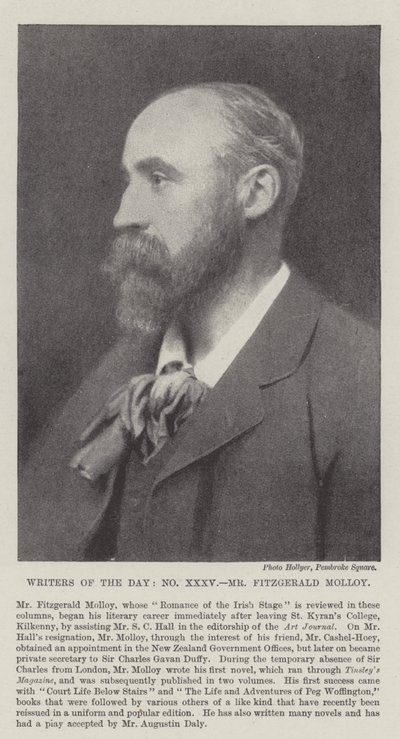 Dagens författare, herr Fitzgerald Molloy av English Photographer