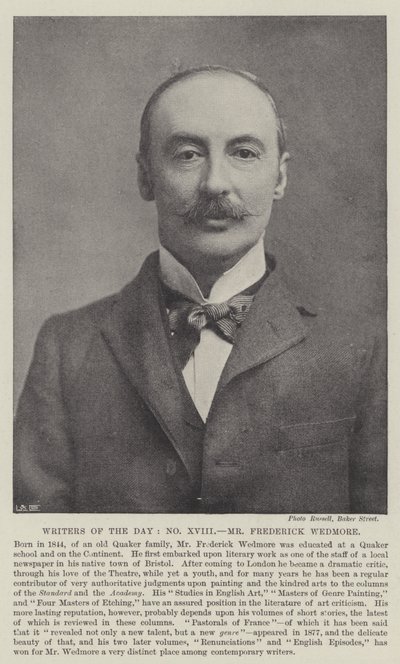 Dagens författare, Frederick Wedmore av English Photographer