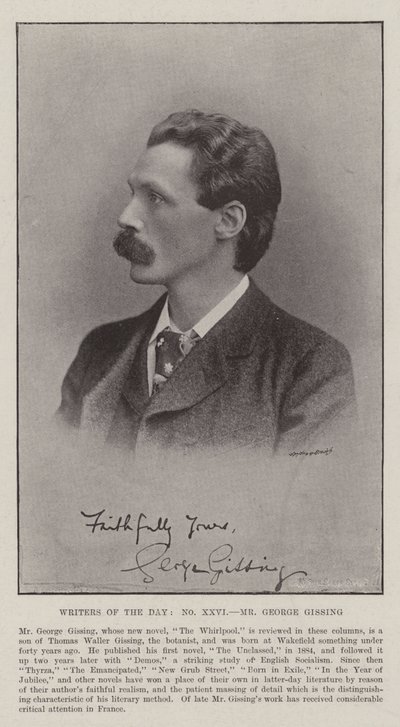 Dagens författare, George Gissing av English Photographer