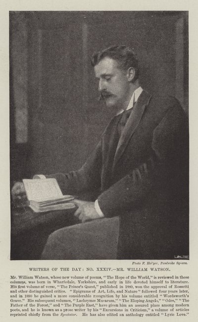 Dagens författare, William Watson av English Photographer
