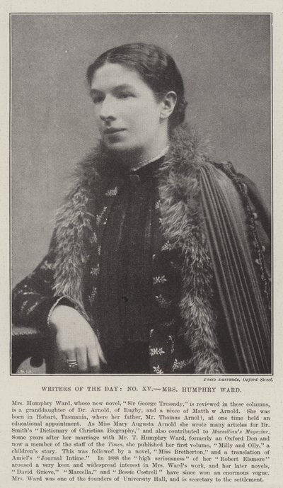 Dagens författare, Mrs Humphry Ward av English Photographer