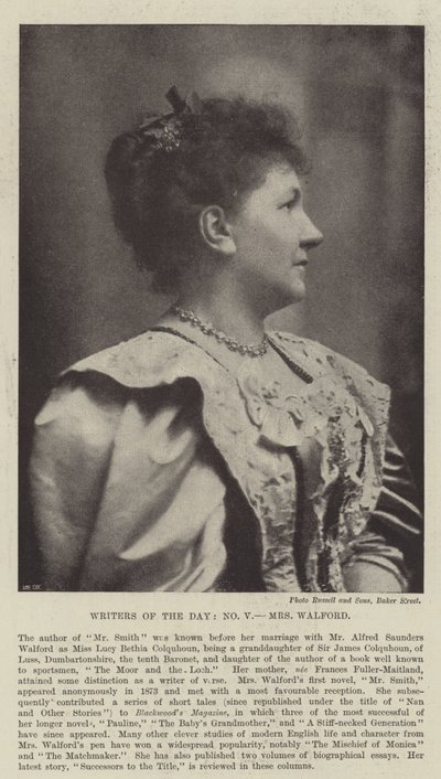 Dagens författare, Mrs Walford av English Photographer
