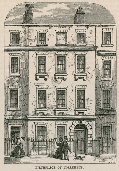 28 Dean Street, Soho, London, födelseplatsen för konstnären Joseph Nollekens av English School