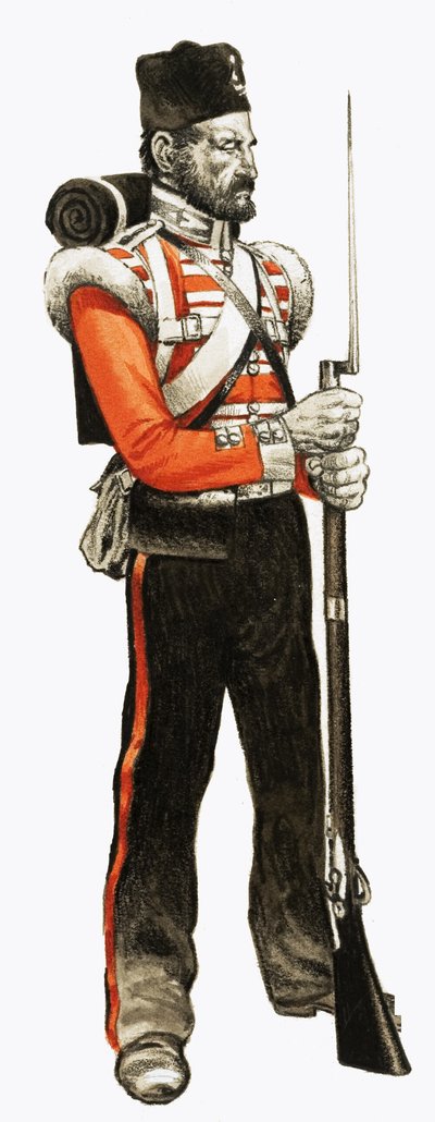 89:e. Fot menig 1854 Grenadier av English School