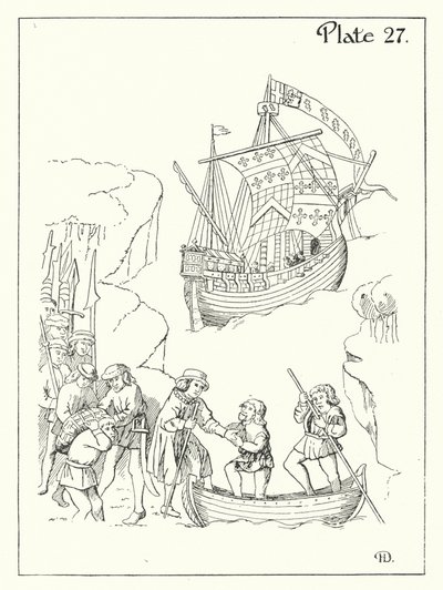Ett skepp från 1400-talet av English School