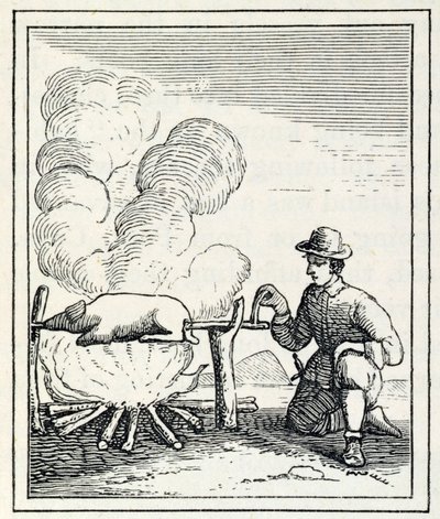 En Boucan, från "Santo Domingo förr och nu" av Samuel Hazard, pub. 1873 av English School