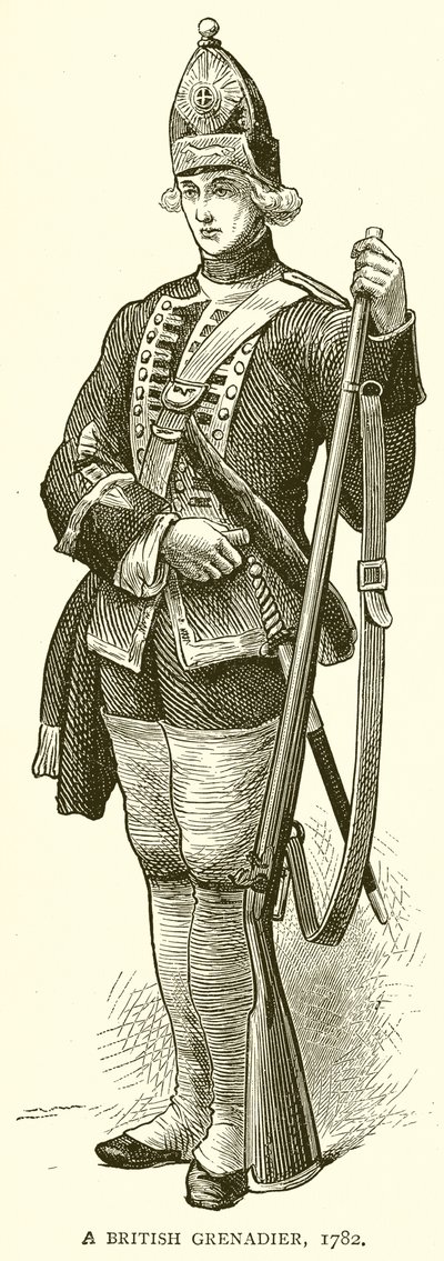 En brittisk grenadjär, 1782 av English School