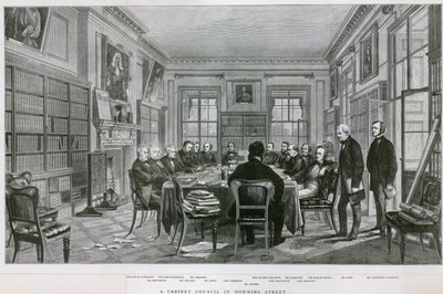 Ett regeringsråd i Downing Street 10 av English School