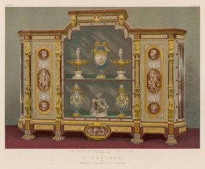 A Cabinet av Mrs Gillow and Co, London av English School