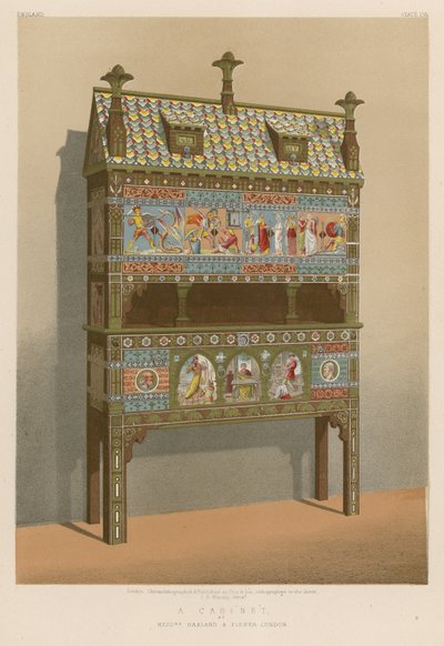 A Cabinet av Mrs Harland och Fisher, London av English School