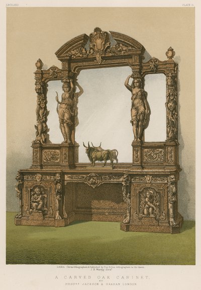 A Carved Oak Cabinet av Mrs Jackson och Graham London av English School