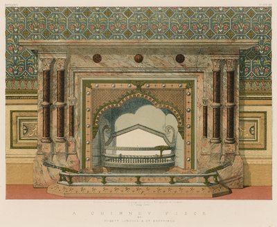 A Chimney Piece av Mrs Longden and Co, Sheffield av English School