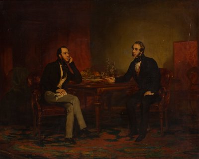 A Conversation Piece, ca 1840 (olja på duk) av English School