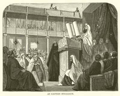 En östlig synagoga (gravyr) av English School
