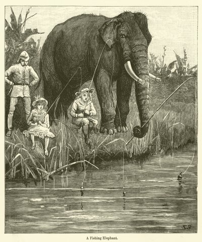 En fiskeelefant (gravyr) av English School