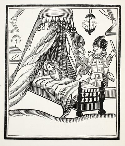 En fullständig, sann och speciell redogörelse, illustration från Chap-books of the Eighteenth Century av John Ashton, pub. 1882 av English School