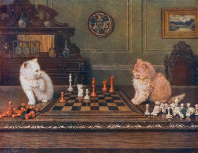 Ein Schachspiel von English School