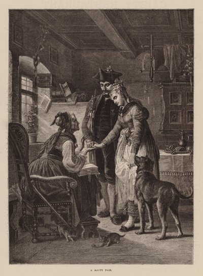 Ett lyckligt par (gravyr) av English School