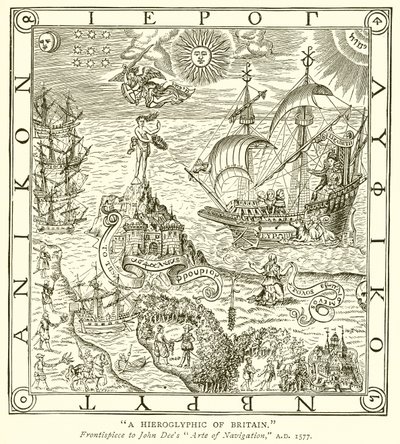 En hieroglyf över Storbritannien av English School