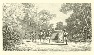 En javanesisk Palanquin av English School